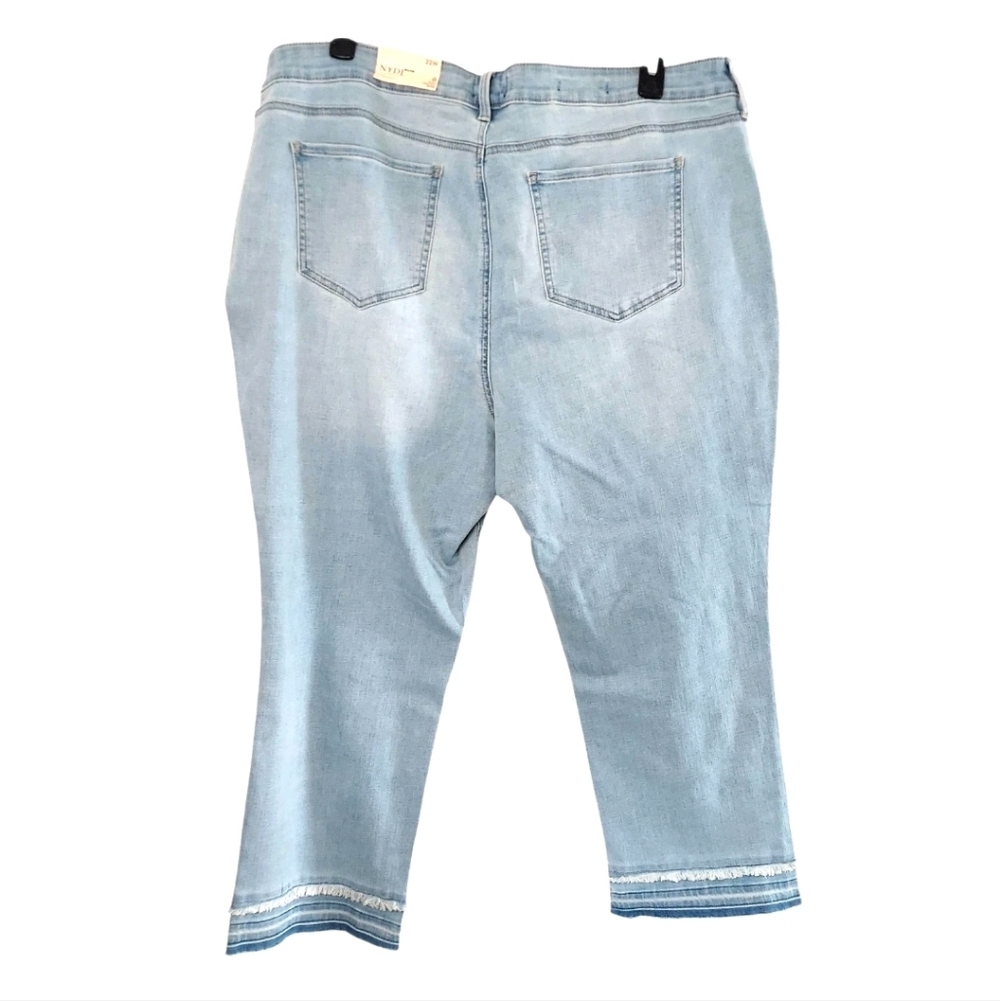 NYDJ Womens Jeans Size 22W Oceanfront Blue Marilyn Straight Release Hem New - Picture 4 of 9